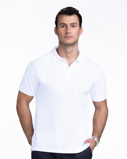 Classic Slim Fit Longline Polo T-Shirt White Men's - Classiness